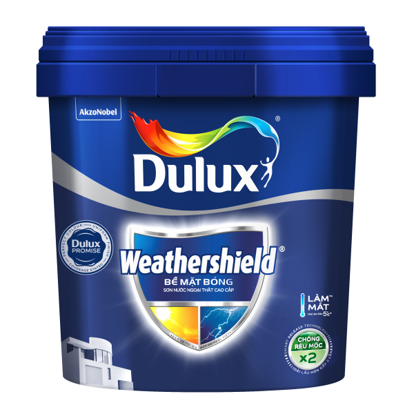 Sơn nước ngoại thất Dulux Weathershield bề mặt bóng BJ9 - 5L